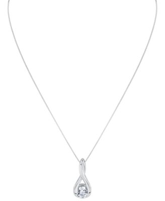 Lab Grown Diamond Knot Pendant Necklace (2 ct. t.w.) in 14k White or Yellow Gold