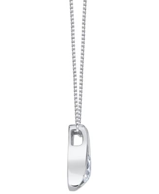 Lab Grown Diamond Horseshoe Pendant Necklace (1-1/2 ct. t.w.) in 14k White or Yellow Gold