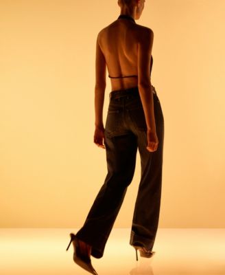 Women's Seam Detail Straight Jeans