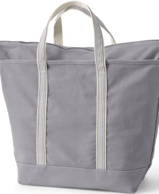 Extra Large Solid Color 5 Pocket Zip Top Canvas Tote Bag