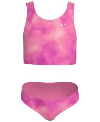 Girls' 4-6X Long-Sleeve Hydroguard, Top and Bottom Swimsuit, 3-Piece Set