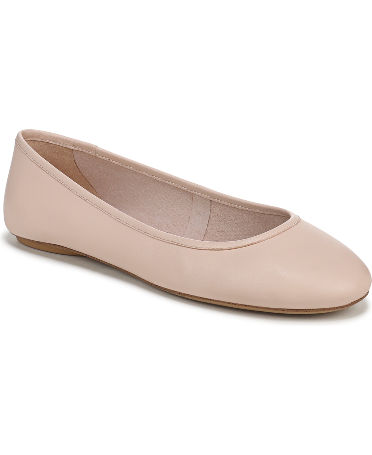 Franco Sarto Women's Christina Round Toe Ballerina/Skimmer Shoes - Blush Leather