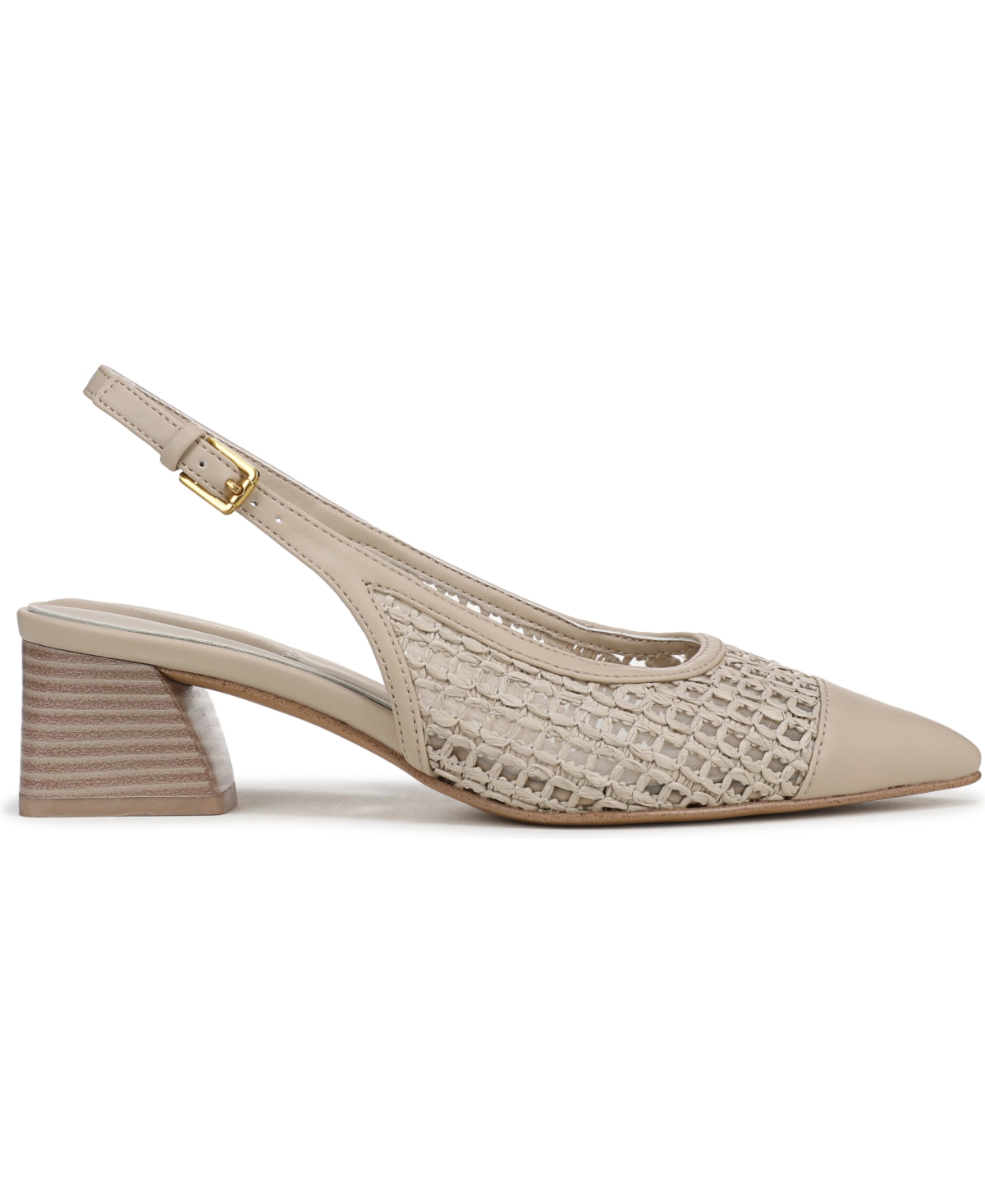 Franco Sarto Women's Racer Pointed Toe Slingback Shoes In White