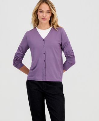 Women's V-Neck Button Front Top
