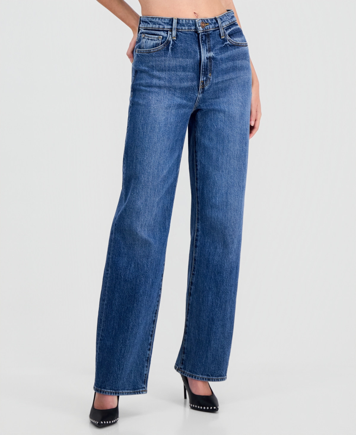Guess Women's High Rise Straight-Leg Jeans