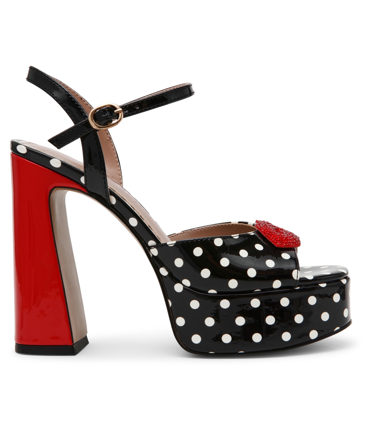 Betsey Johnson Women's Allyson Lips Platform Dress Sandals In Black