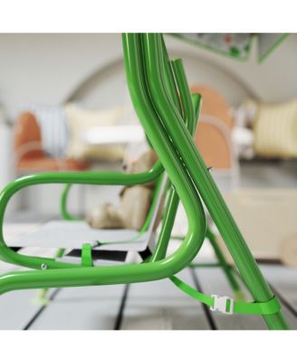 Kids Patio Swing, 2-Seater Outdoor Porch Swing Chair,