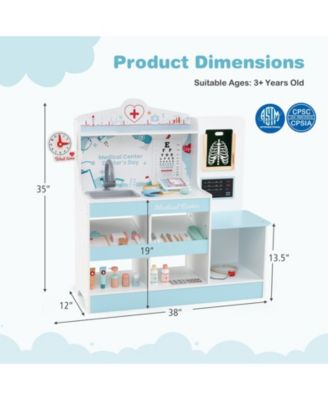 Wooden Doctor Playset with Stethoscope for Toddlers over 3 Years Old