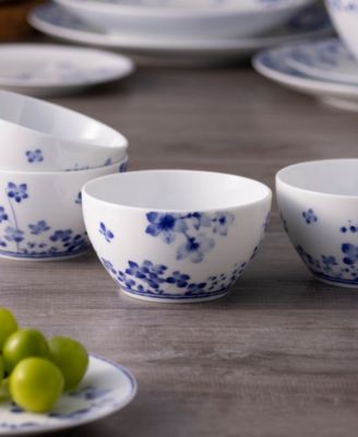Bloomington Road Blue Set of 4 Mini Bowls, 4-1/4", 10 oz.