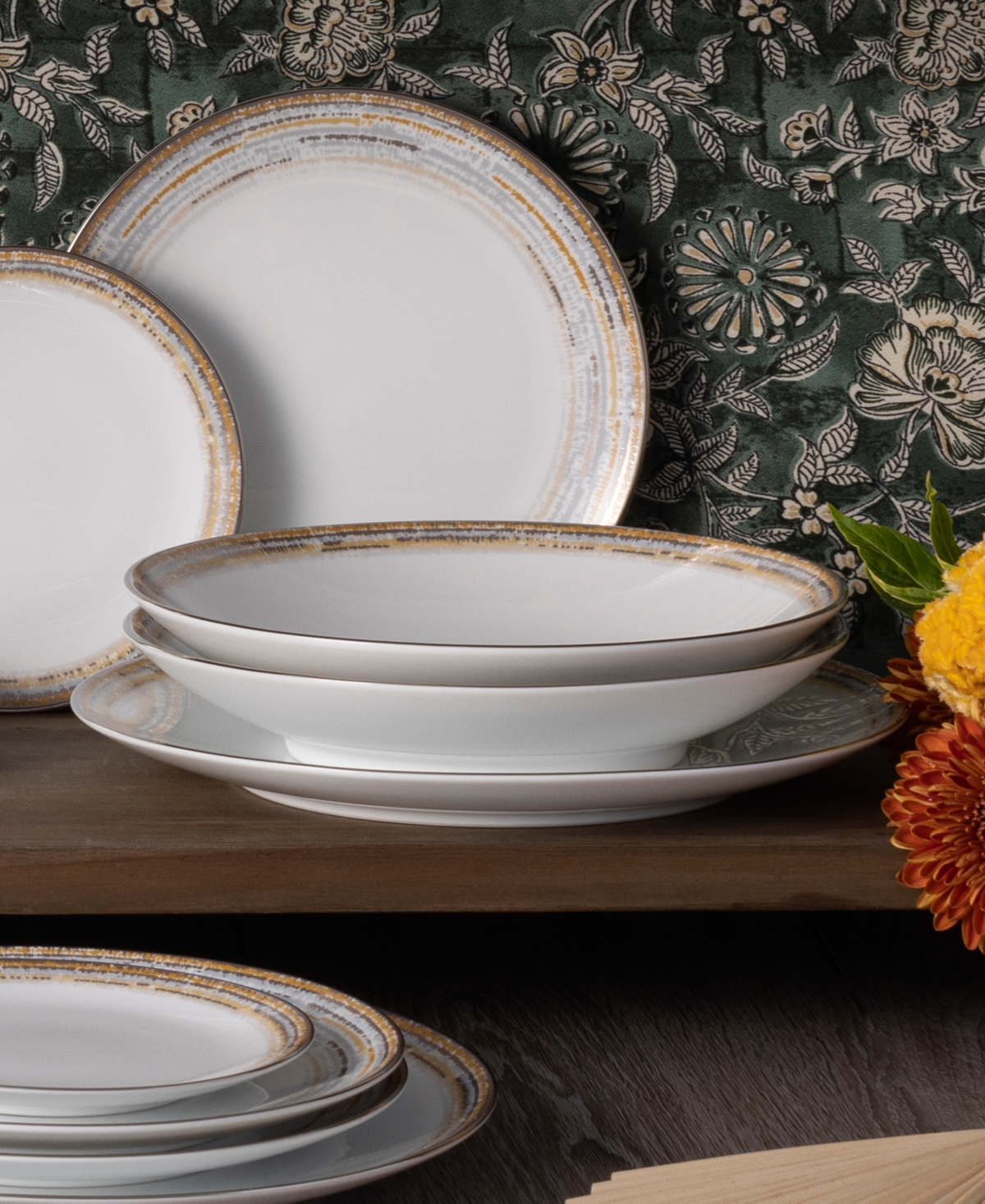 Noritake Raylan Pasta Bowls, Set Of 4, Service For 4 In White