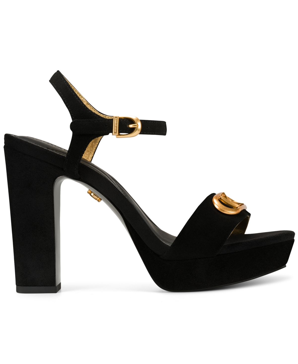 Donna Karan New York Shepard Ankle Strap Platform Sandal In Black
