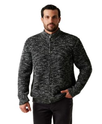 GUESS - Men's Austin Slub Full-Zip Sweater