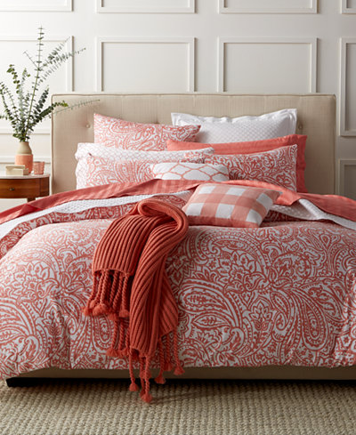 CLOSEOUT! Charter Club Damask Designs Paisley Hibiscus Bedding Collection, Only at Macy's