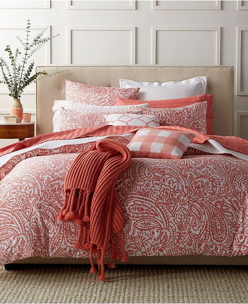 Charter Club Closeout Paisley Hibiscus Bedding Collection