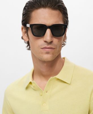 Men's Structured Knitted Slim-Fit Polo Shirt