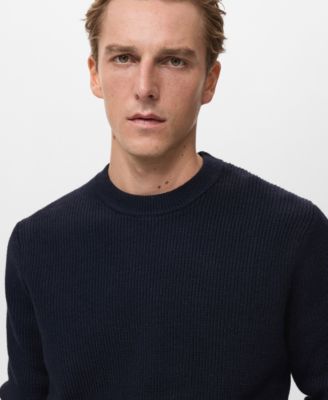 Men's Ribbed Wool-Blend Sweater