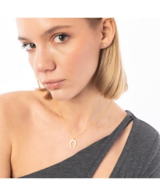 Sterling Silver Horseshoe Equestrian Necklace