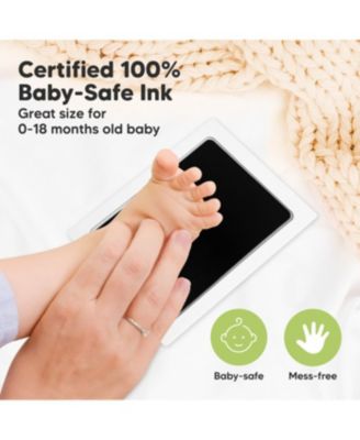 2pk Inkless Ink Pad for Baby Hand and Footprint Kit, Clean Touch Dog Paw, Dog Nose Print Kit, Baby & Pet Safe, Large