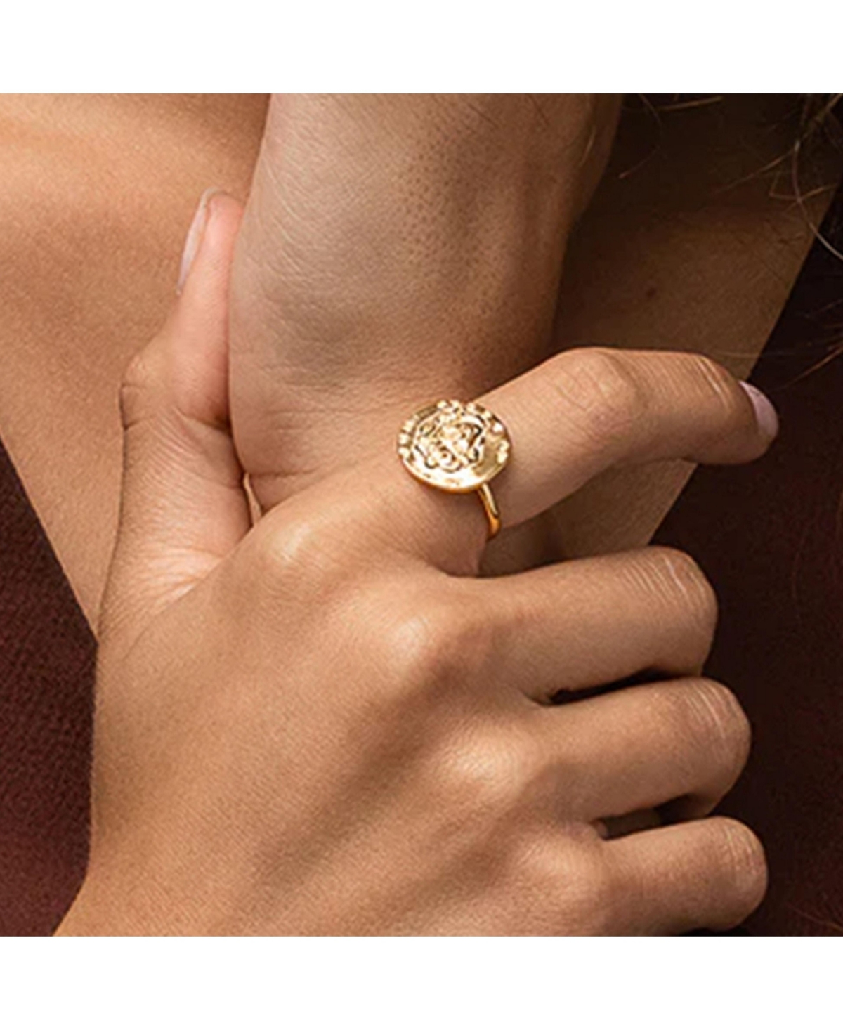 Maya Coin Adjustable Ring