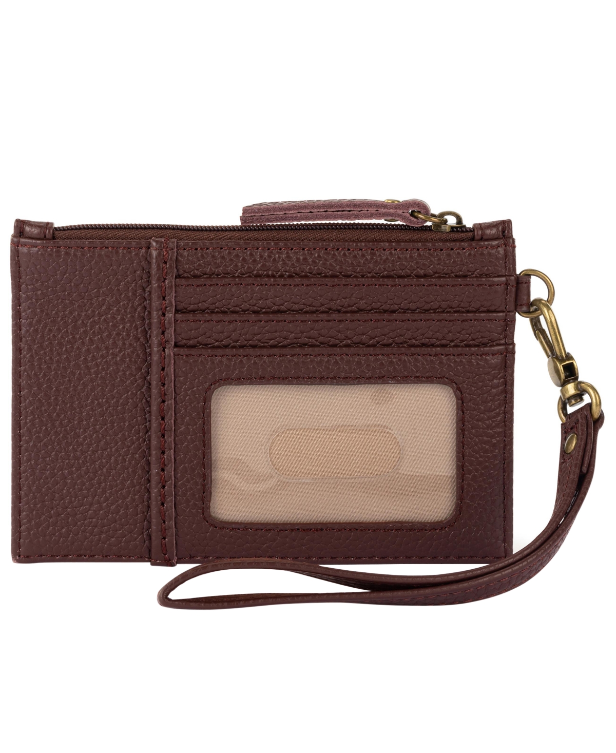 The Sak Card Case Zipper Wallet In Brown