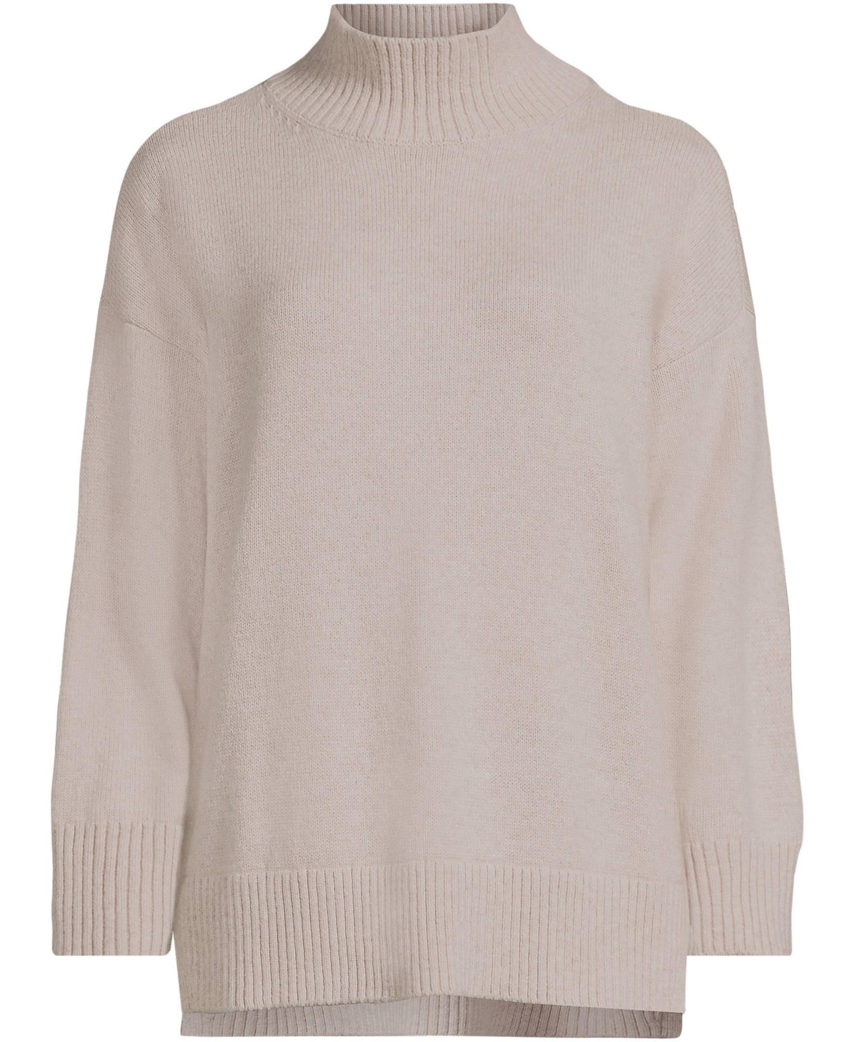 Lands' End Women's Cozy Lofty Split Hem Turtleneck Sweater