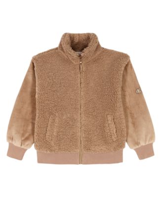 Calvin Klein - Girls 7-16 Boucle Stand Collar Zip-Front Jacket