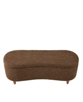 Bailey 48"W Boucl&eacute; Flip Top Storage Bench