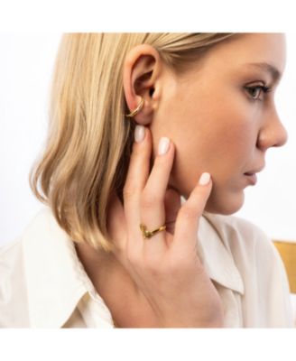 New Hug Ring With Hands Sterling Silver and Gold Plated