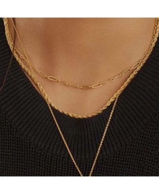 Chain and Rope Layered Necklace