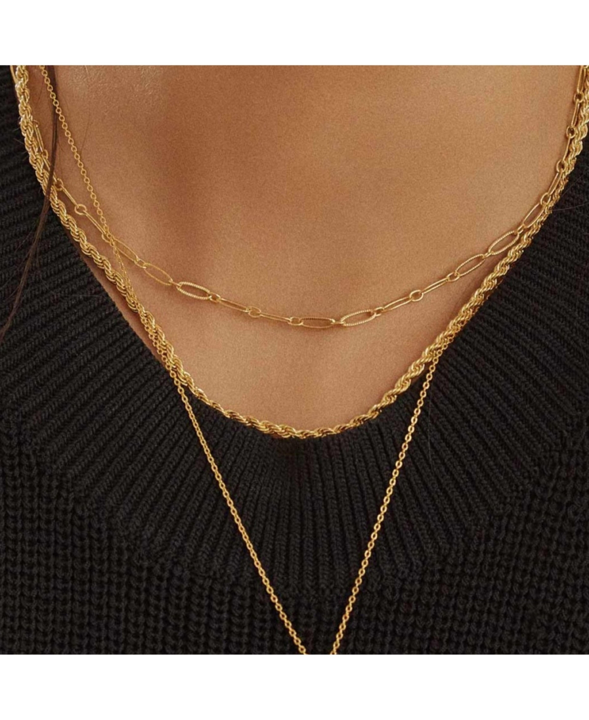 Chain and Rope Layered Necklace