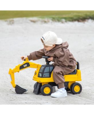 Licensed Caterpillar Kids Ride-On Digger-Yellow