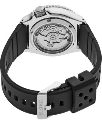 Men's 5 Sports Black Silicone Watch, 42.5mm 
