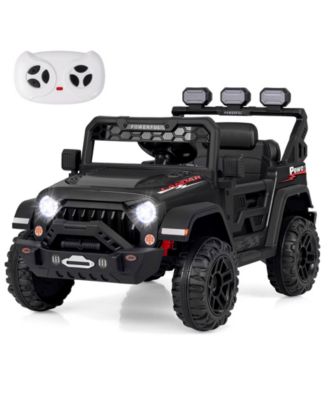 12V Electric Kids Ride on Truck with Remote Control and Music-Black