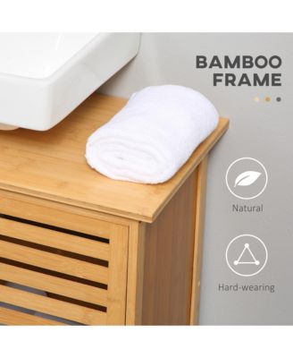 Bamboo Freestanding Under-Sink Bathroom Organizer Cabinet