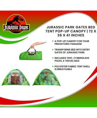 Jurassic Park Gates Indoor Bed Tent Pop-Up Canopy | 72 x 36 x 41 Inches