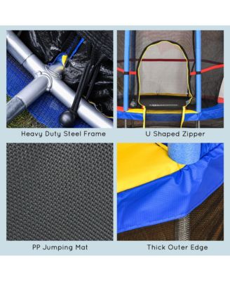 Φ5FT Kids Trampoline with Enclosure Net,