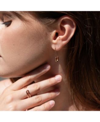 Sterling Silver Safety Pin Earring