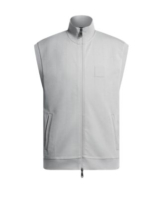 Men's Cotton Blend Sleeveless Zip-Up Sweatshirt