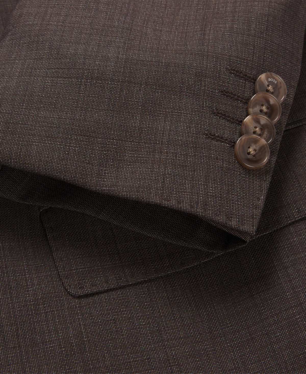 Boss by Hugo Men's Micro-Patterned Stretch Virgin Wool Slim-Fit Suit