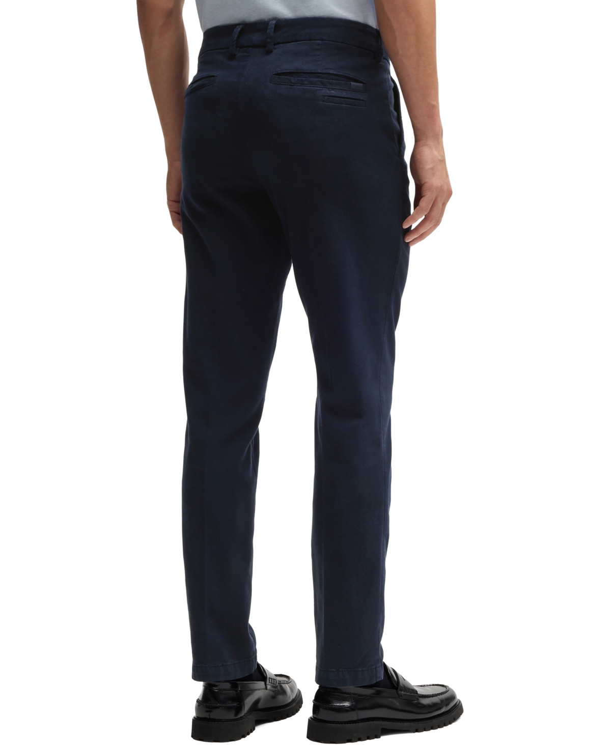 Boss by Hugo Men's Structured Cotton Blend Slim-Fit Trousers