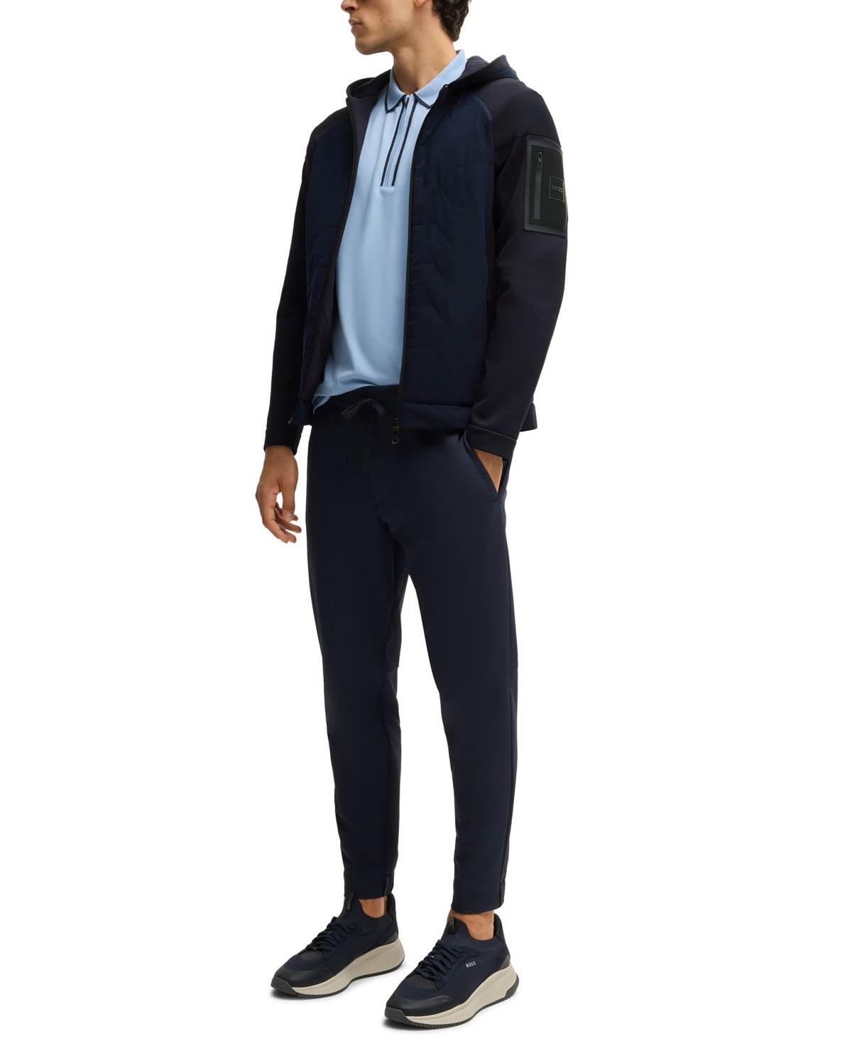 Boss by Hugo Men's Padded Front Knitted Jacket