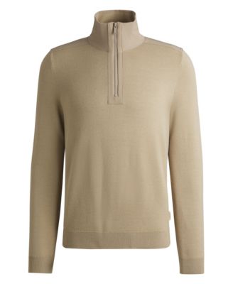 Men's Softshell Trims Zip-Neck Sweater