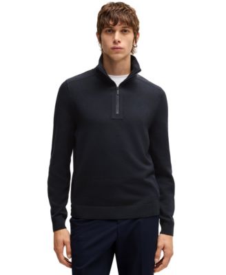 Hugo Boss - Men's Softshell Trims Zip-Neck Sweater
