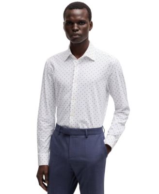 Hugo Boss - Men's Printed Performance-Stretch Slim-Fit Dress Shirt