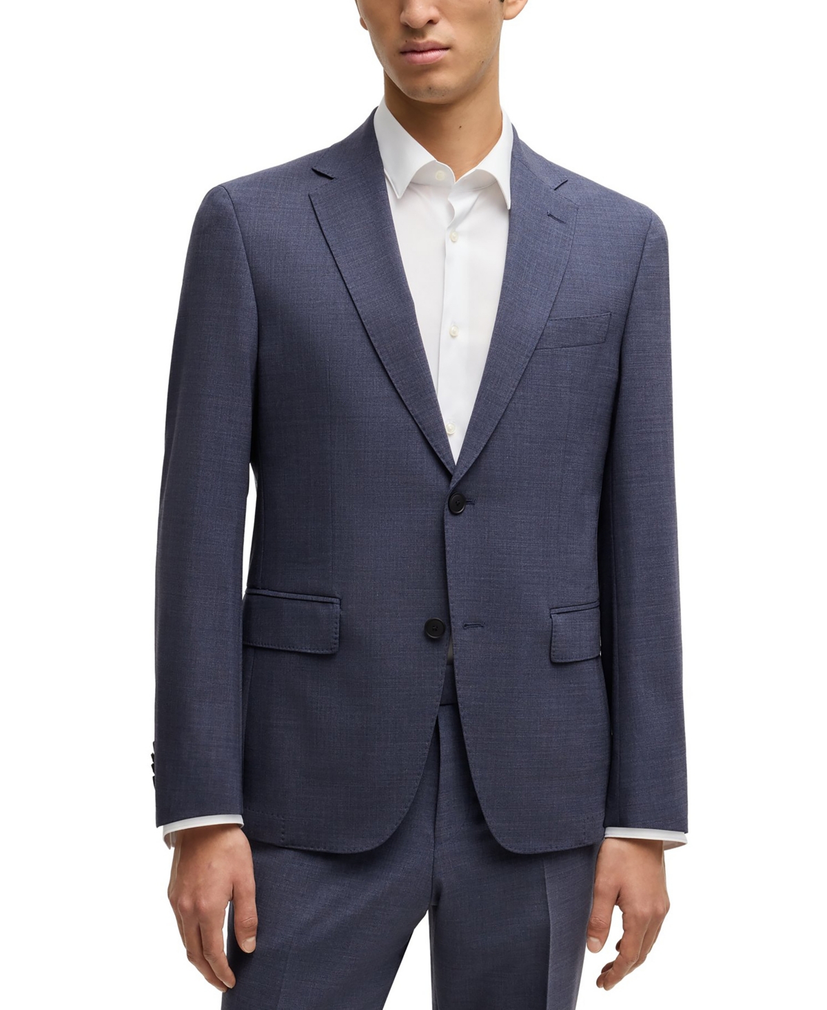 Boss by Hugo Men's Micro-Patterned Performance-Stretch Slim-Fit Suit