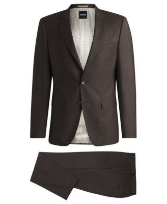 Men's Micro-Patterned Stretch Virgin Wool Slim-Fit Suit