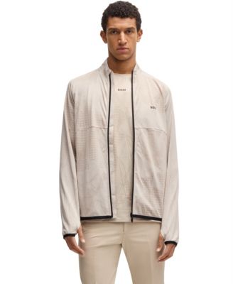 Hugo Boss - Men's Jacquard Pattern Active Zip-Up Sweatshirt