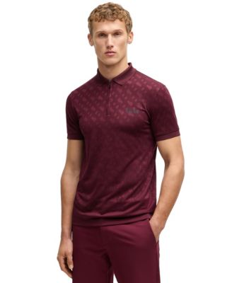 Hugo Boss - Men's Monogram Jacquard Quick-Dry Polo