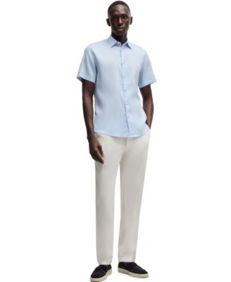Men's Stretch Linen Slim-Fit Shirt