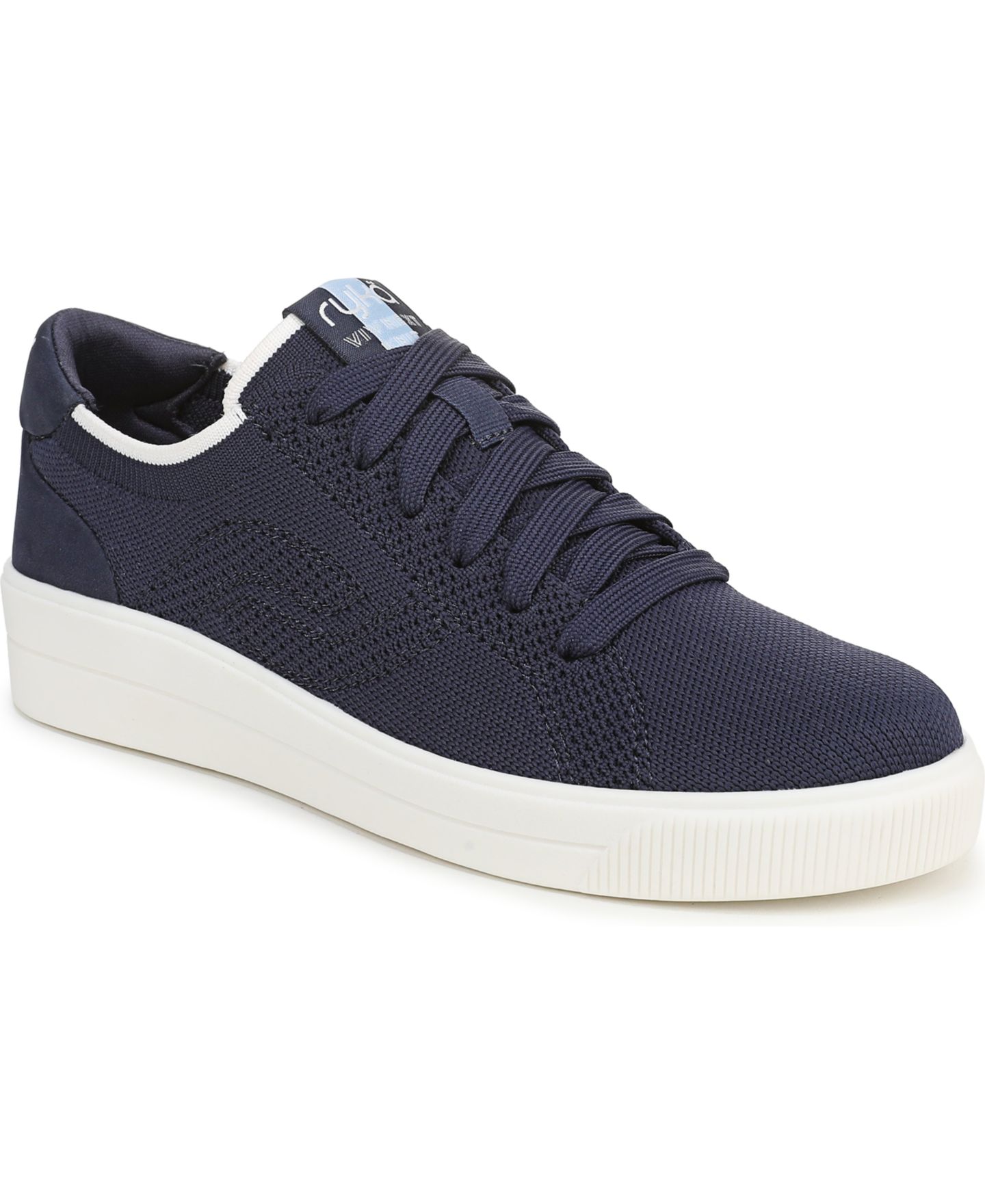 Женские кроссовки Ryka Viv Next Knit Court Inspired Lace Up, цвет: Синий вязаный — фото 1